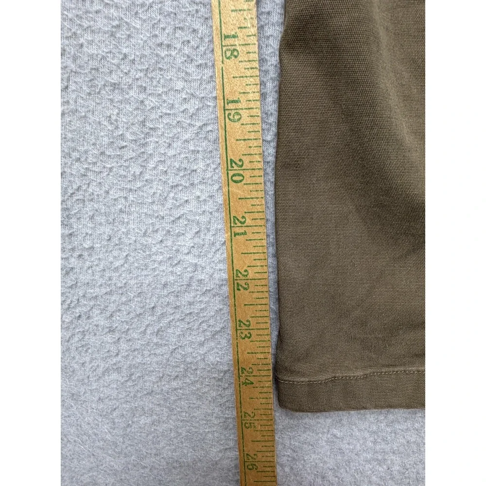 Vince Carpenter Pants Womens 10‎ Green Cropped Straight Leg Stretch Twill Casual